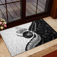 Personalised Aotearoa Lawn Bowls Rubber Doormat Maori and Silver Fern Half Style - Polynesian Pride