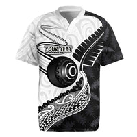 Personalised Aotearoa Lawn Bowls Rugby Jersey Maori and Silver Fern Half Style - Polynesian Pride