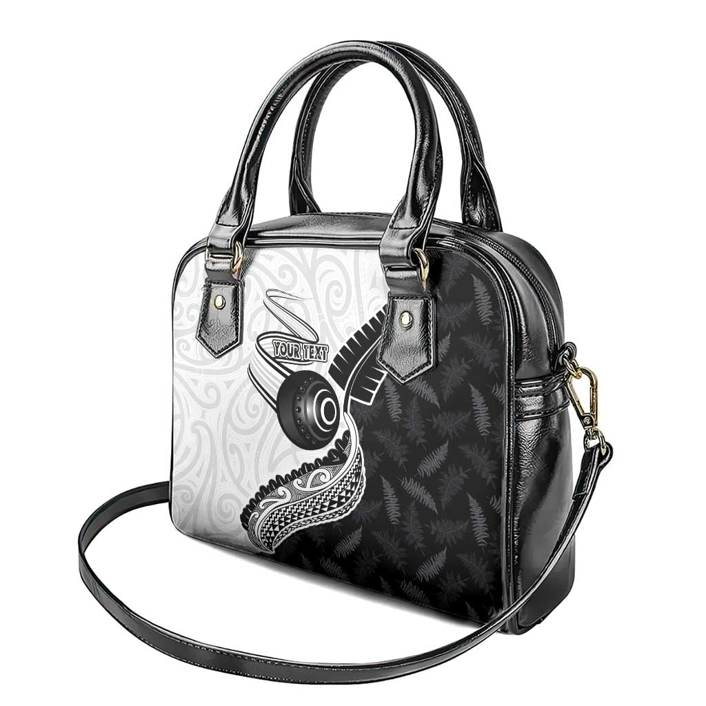 Personalised Aotearoa Lawn Bowls Shoulder Handbag Maori and Silver Fern Half Style - Polynesian Pride