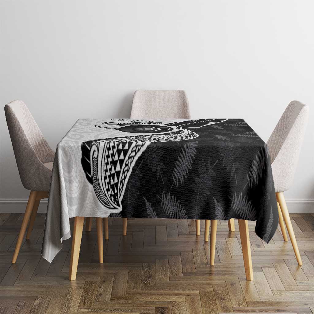 Personalised Aotearoa Lawn Bowls Tablecloth Maori and Silver Fern Half Style - Polynesian Pride