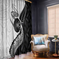 Personalised Aotearoa Lawn Bowls Window Curtain Maori and Silver Fern Half Style - Polynesian Pride