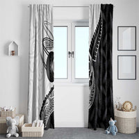 Personalised Aotearoa Lawn Bowls Window Curtain Maori and Silver Fern Half Style - Polynesian Pride