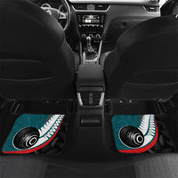 Aotearoa Lawn Bowls Car Mats Maori and Silver Fern Sporty Style Teal Color - Polynesian Pride