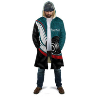 Personalised Aotearoa Lawn Bowls Cloak Maori and Silver Fern Sporty Style Teal Color - Polynesian Pride