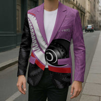 Personalised Aotearoa Lawn Bowls Blazer Maori and Silver Fern Sporty Style Pink Color - Polynesian Pride