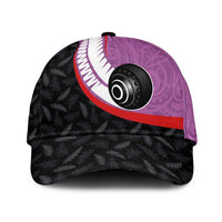 Aotearoa Lawn Bowls Classic Cap Maori and Silver Fern Sporty Style Pink Color LT03 Universal Fit Pink - Polynesian Pride
