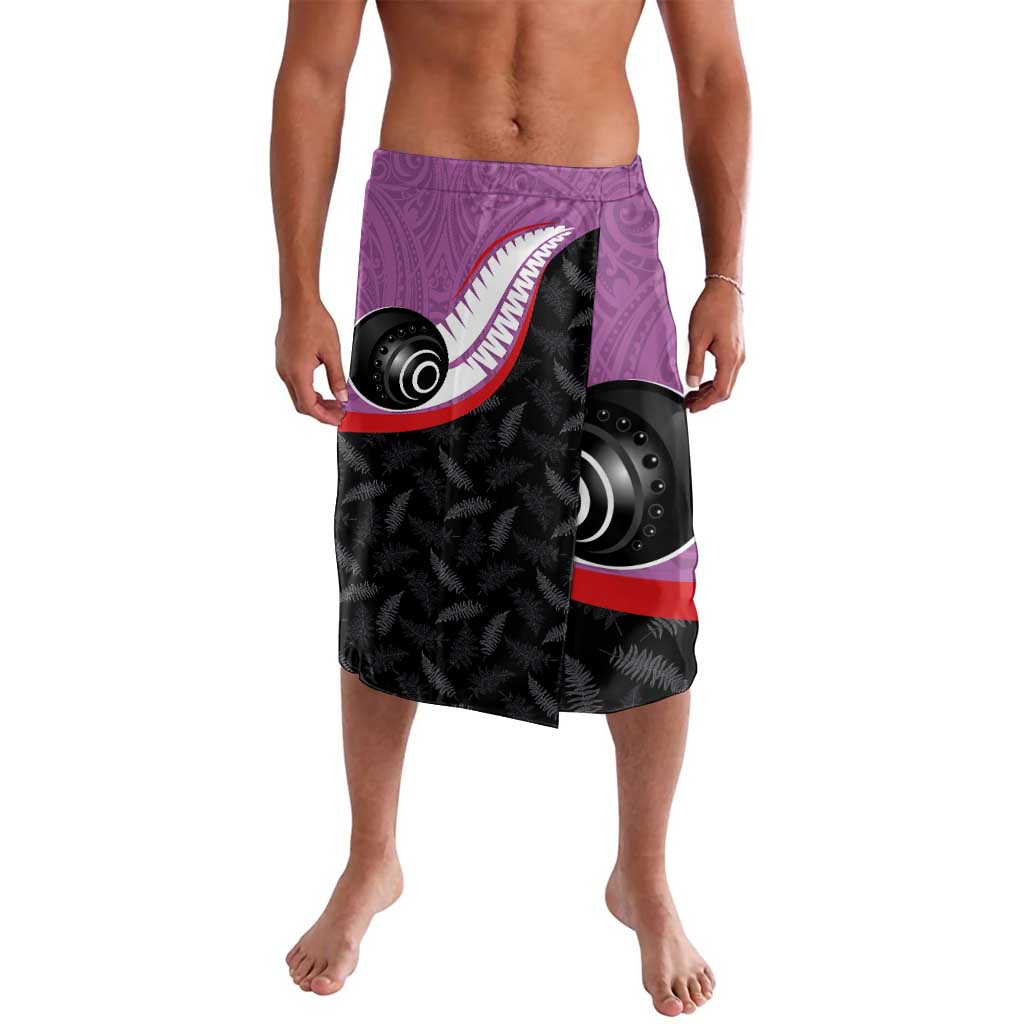 Aotearoa Lawn Bowls Lavalava Maori and Silver Fern Sporty Style Pink Color - Polynesian Pride