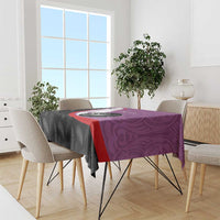 Personalised Aotearoa Lawn Bowls Tablecloth Maori and Silver Fern Sporty Style Pink Color - Polynesian Pride