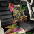 Hawaii Turtle Day Back Car Seat Cover Polynesian Tattoo and Hibiscus Flowers