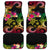 Hawaii Turtle Day Car Mats Polynesian Tattoo and Hibiscus Flowers