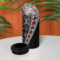 Tonga Ngatu Art Tattoo Polynesian 4 in 1 Can Cooler Tumbler