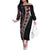 Tonga Ngatu Art Tattoo Polynesian Family Matching Off The Shoulder Long Sleeve Dress and Hawaiian Shirt