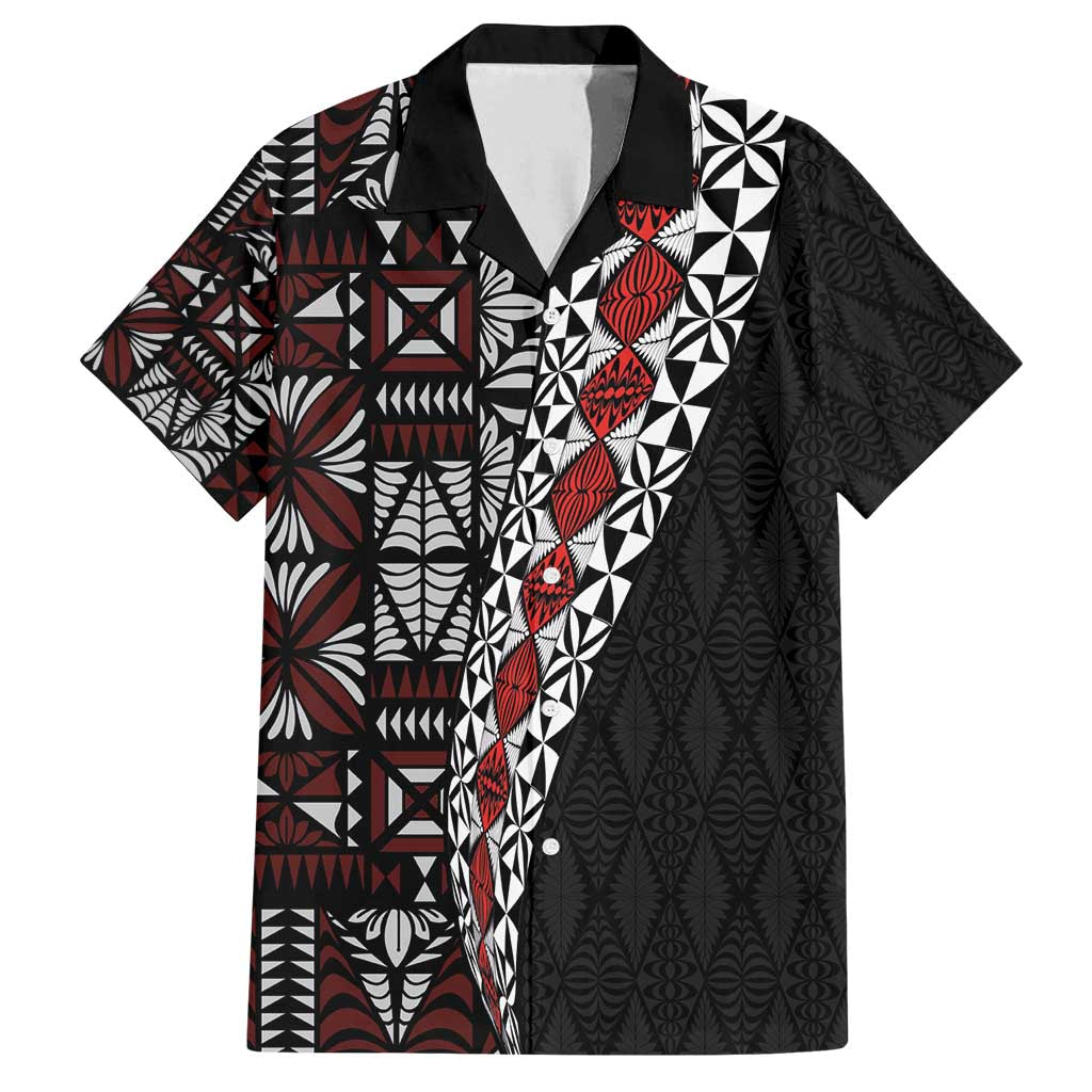 Tonga Ngatu Art Tattoo Polynesian Family Matching Summer Maxi Dress and Hawaiian Shirt