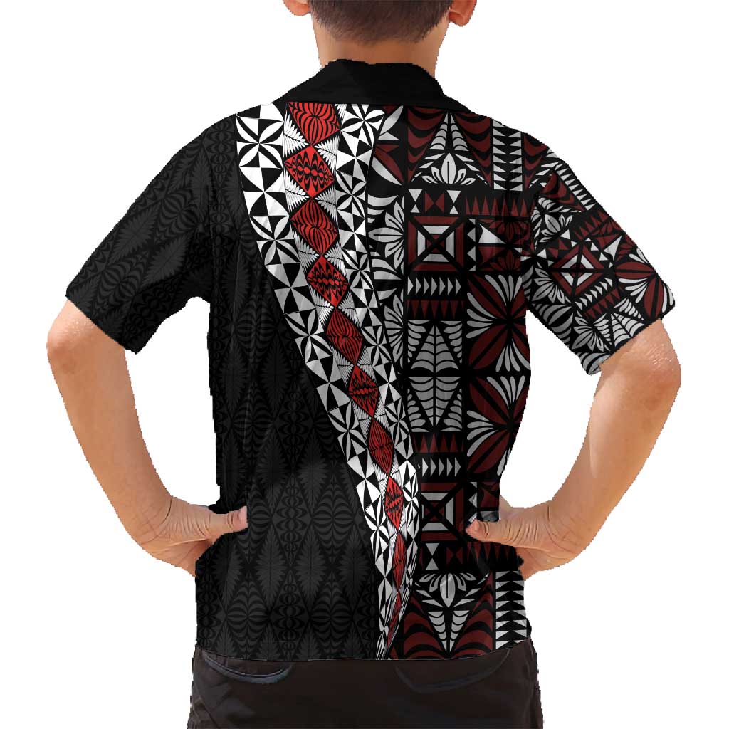 Tonga Ngatu Art Tattoo Polynesian Family Matching Tank Maxi Dress and Hawaiian Shirt