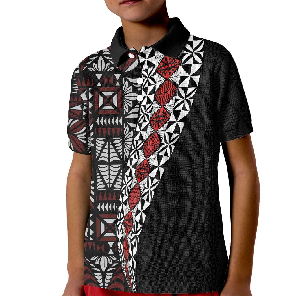 Tonga Ngatu Art Tattoo Polynesian Kid Polo Shirt