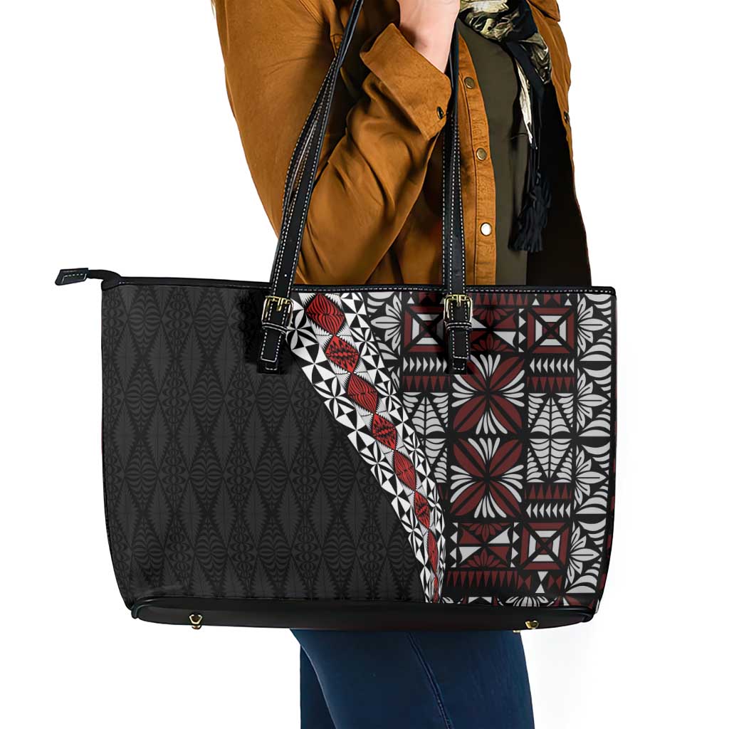 Tonga Ngatu Art Tattoo Polynesian Leather Tote Bag