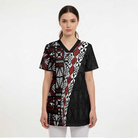 Tonga Ngatu Art Tattoo Polynesian Scrub Top - Polynesian Pride