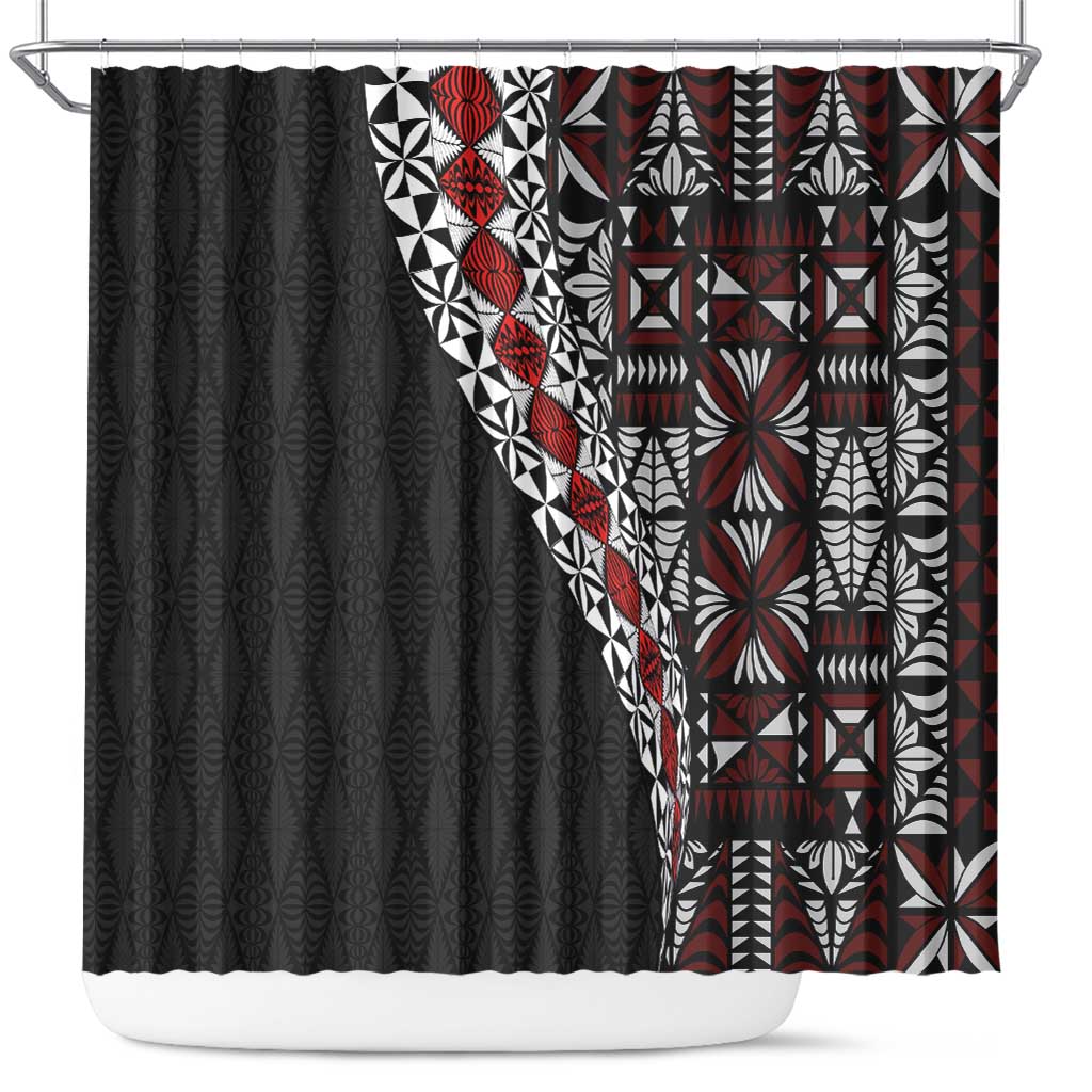 Tonga Ngatu Art Tattoo Polynesian Shower Curtain
