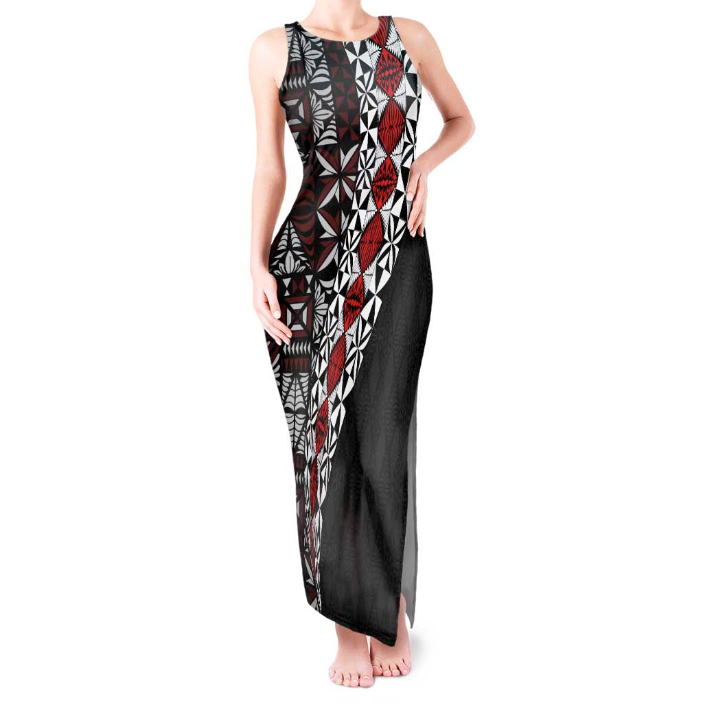 Tonga Ngatu Art Tattoo Polynesian Tank Maxi Dress