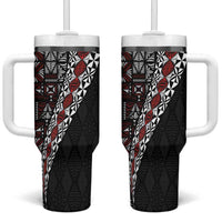 Tonga Ngatu Art Tattoo Polynesian Tumbler With Handle
