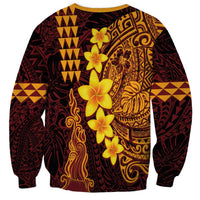 Hawaii Volcano Sweatshirt Polynesian and Kakau Pattern