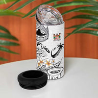 Fijian Traditional Culture 4 in 1 Can Cooler Tumbler Tapa Tribal Tattoos - Polynesian Pride