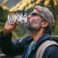 Fijian Traditional Culture 4 in 1 Can Cooler Tumbler Tapa Tribal Tattoos - Polynesian Pride