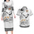 Fijian Traditional Culture Couples Matching Long Sleeve Bodycon Dress and Hawaiian Shirt Tapa Tribal Tattoos - Polynesian Pride