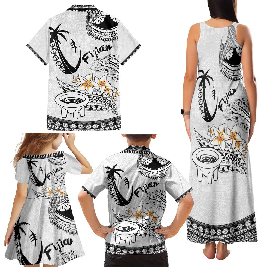 Fijian Traditional Culture Family Matching Tank Maxi Dress and Hawaiian Shirt Tapa Tribal Tattoos - Polynesian Pride