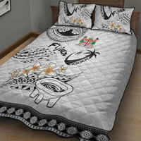 Fijian Traditional Culture Quilt Bed Set Tapa Tribal Tattoos - Polynesian Pride