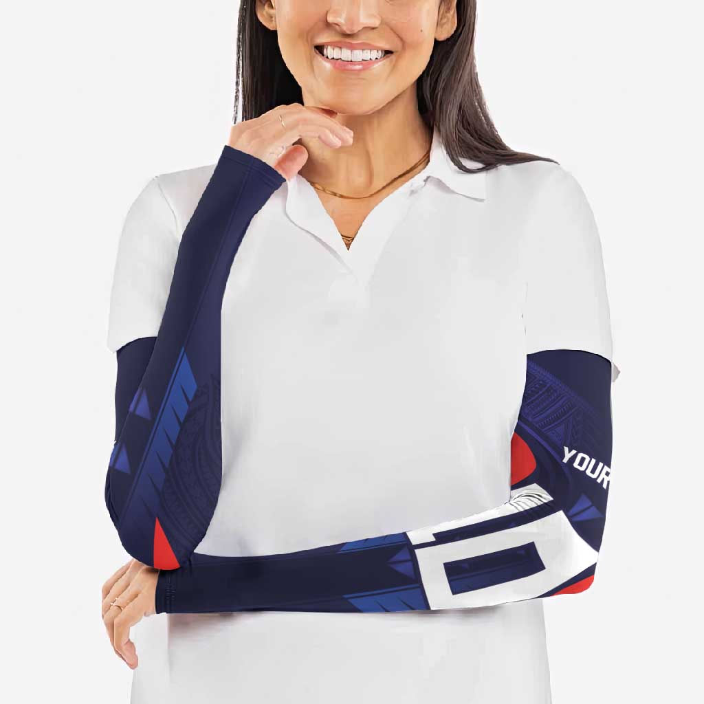 Custom Rugby Samoa Arm Sleeves Siva Tau Spirit Sporty Vibes - Polynesian Pride