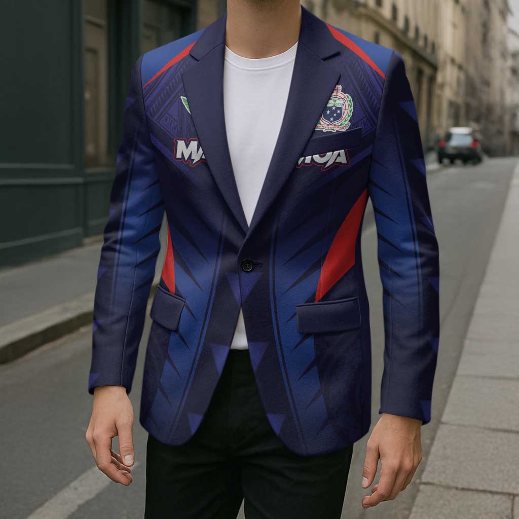 Custom Rugby Samoa Blazer Siva Tau Spirit Sporty Vibes LT03 - Polynesian Pride