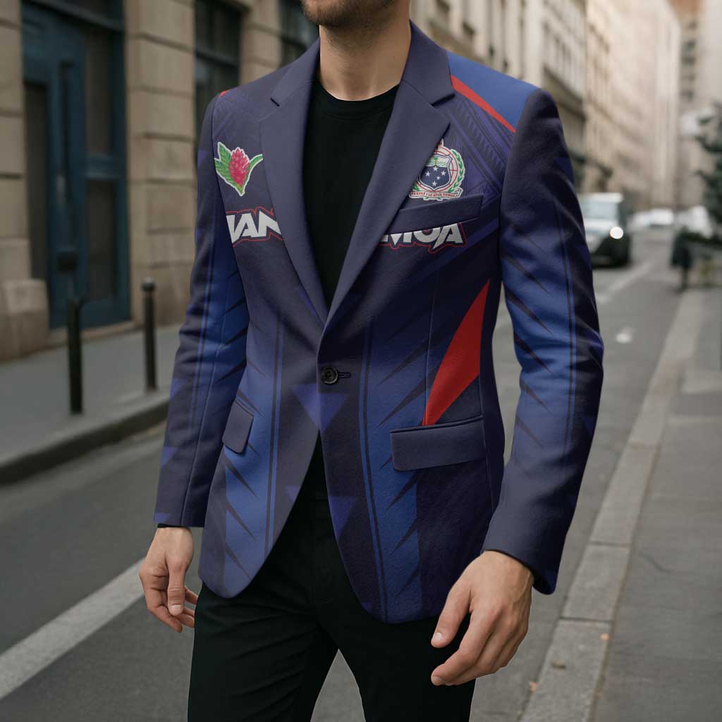 Custom Rugby Samoa Blazer Siva Tau Spirit Sporty Vibes LT03 - Polynesian Pride