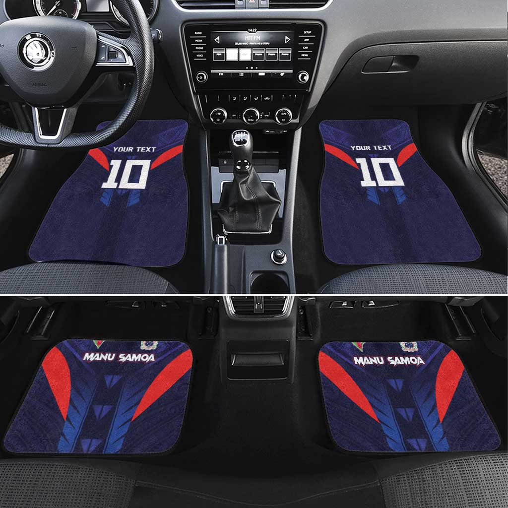 Rugby Samoa Car Mats Siva Tau Spirit Sporty Vibes - Polynesian Pride