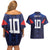 Custom Rugby Samoa Couples Matching Off Shoulder Short Dress and Hawaiian Shirt Siva Tau Spirit Sporty Vibes - Polynesian Pride