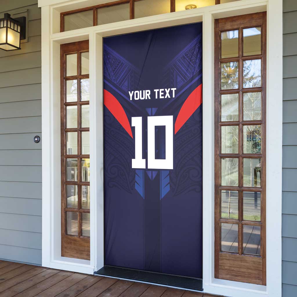 Custom Rugby Samoa Door Cover Siva Tau Spirit Sporty Vibes - Polynesian Pride