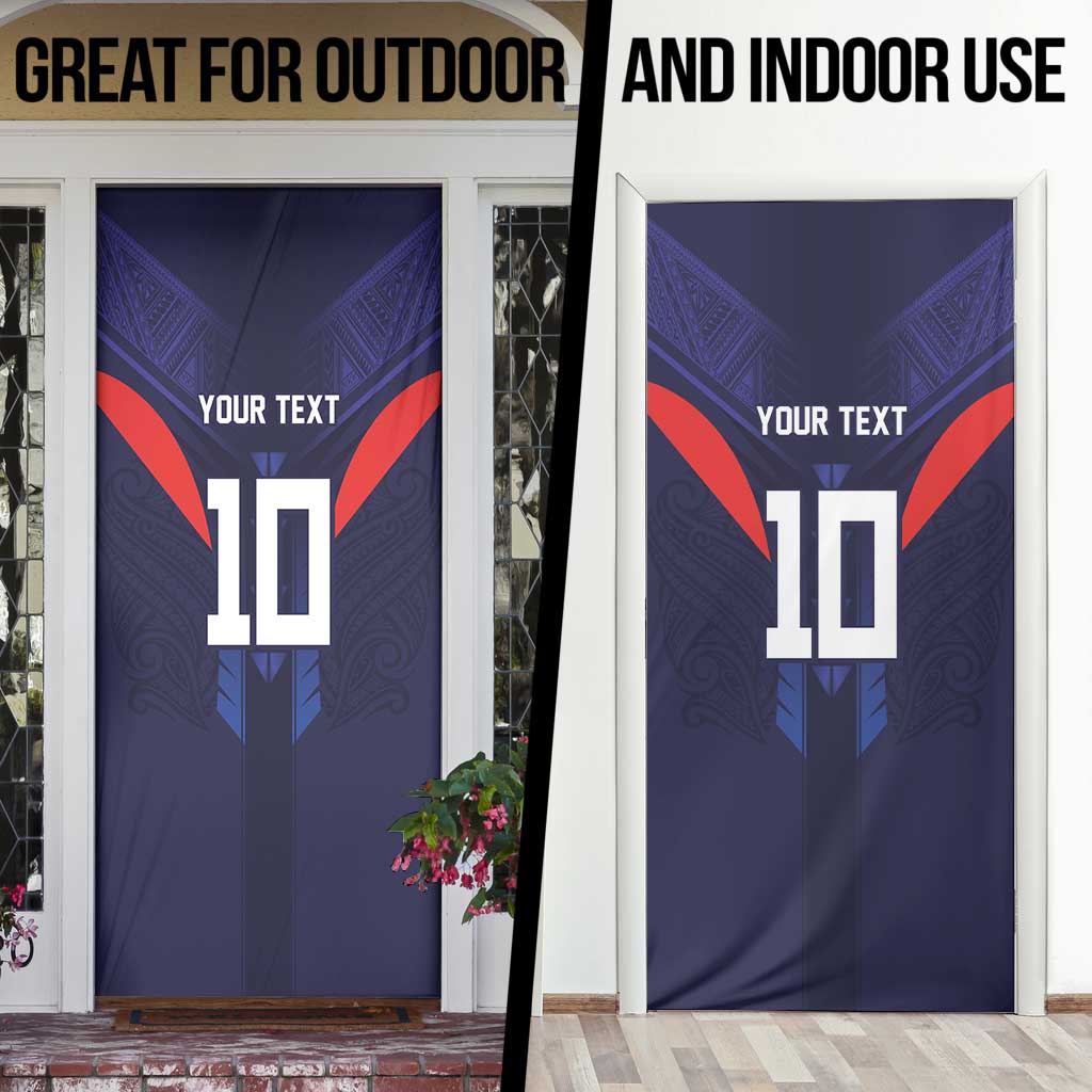 Custom Rugby Samoa Door Cover Siva Tau Spirit Sporty Vibes - Polynesian Pride