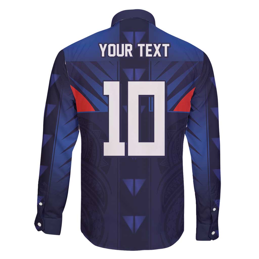 Custom Rugby Samoa Family Matching Off Shoulder Maxi Dress and Hawaiian Shirt Siva Tau Spirit Sporty Vibes - Polynesian Pride