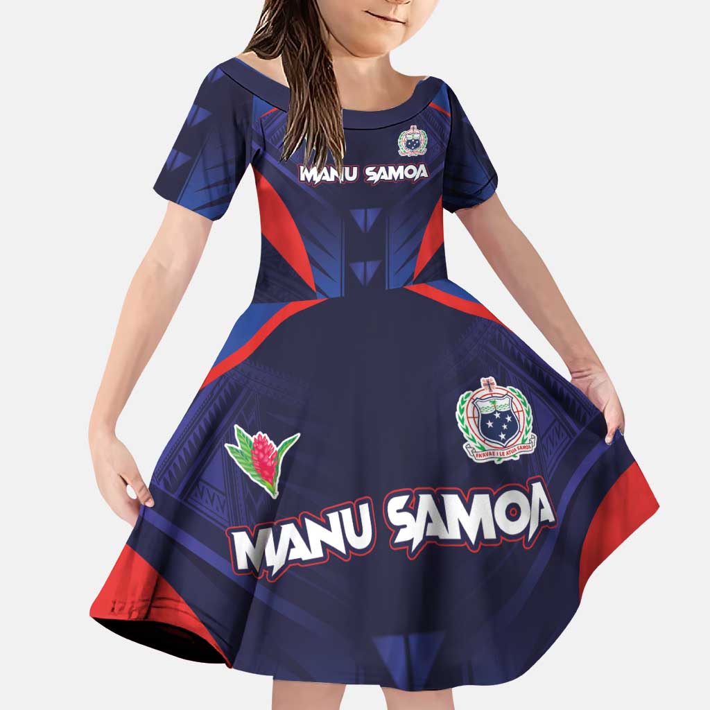Custom Rugby Samoa Family Matching Puletasi and Hawaiian Shirt Siva Tau Spirit Sporty Vibes - Polynesian Pride