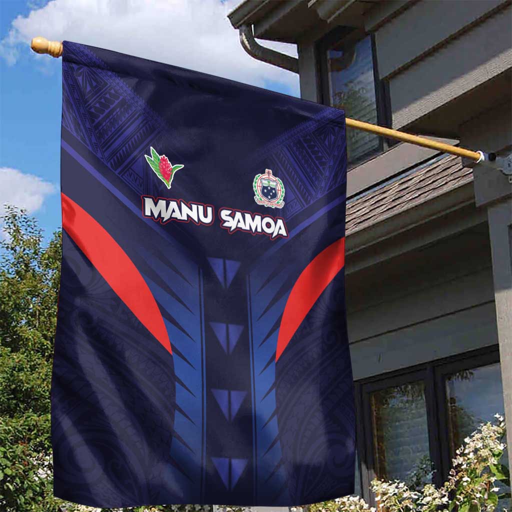 Rugby Samoa Garden Flag Siva Tau Spirit Sporty Vibes - Polynesian Pride