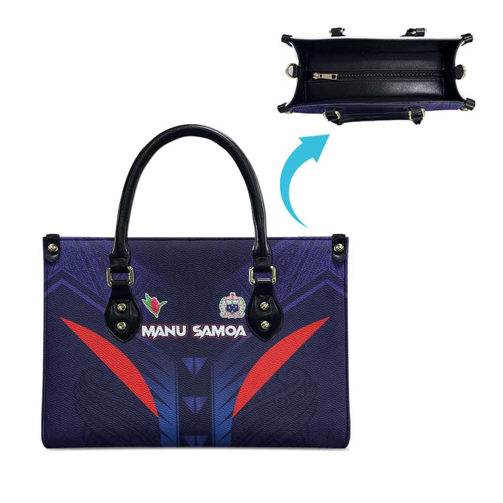 Rugby Samoa Leather Bag Siva Tau Spirit Sporty Vibes - Polynesian Pride