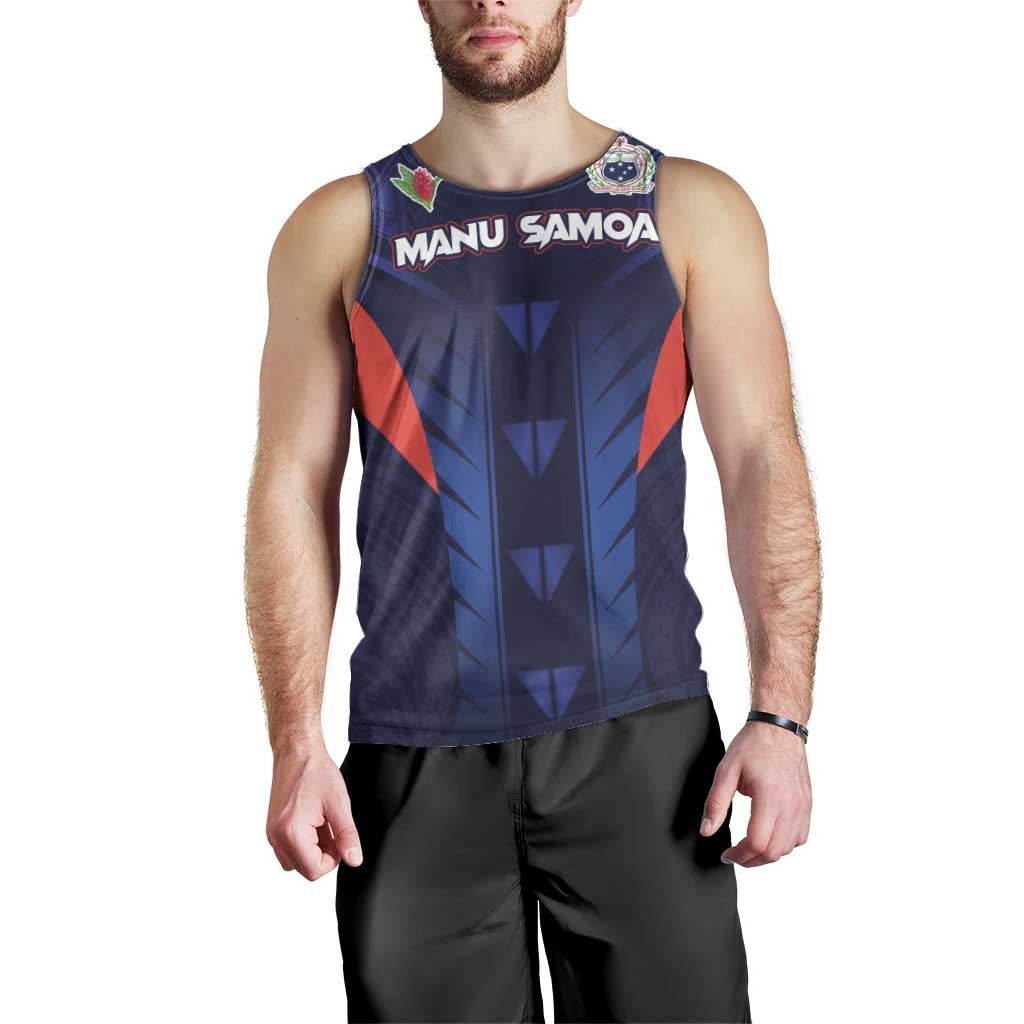 Custom Rugby Samoa Men Tank Top Siva Tau Spirit Sporty Vibes - Polynesian Pride