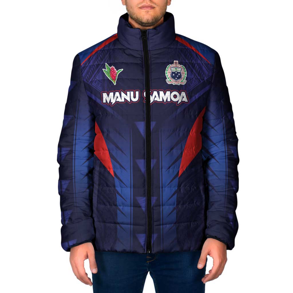 Custom Rugby Samoa Padded Jacket Siva Tau Spirit Sporty Vibes - Polynesian Pride