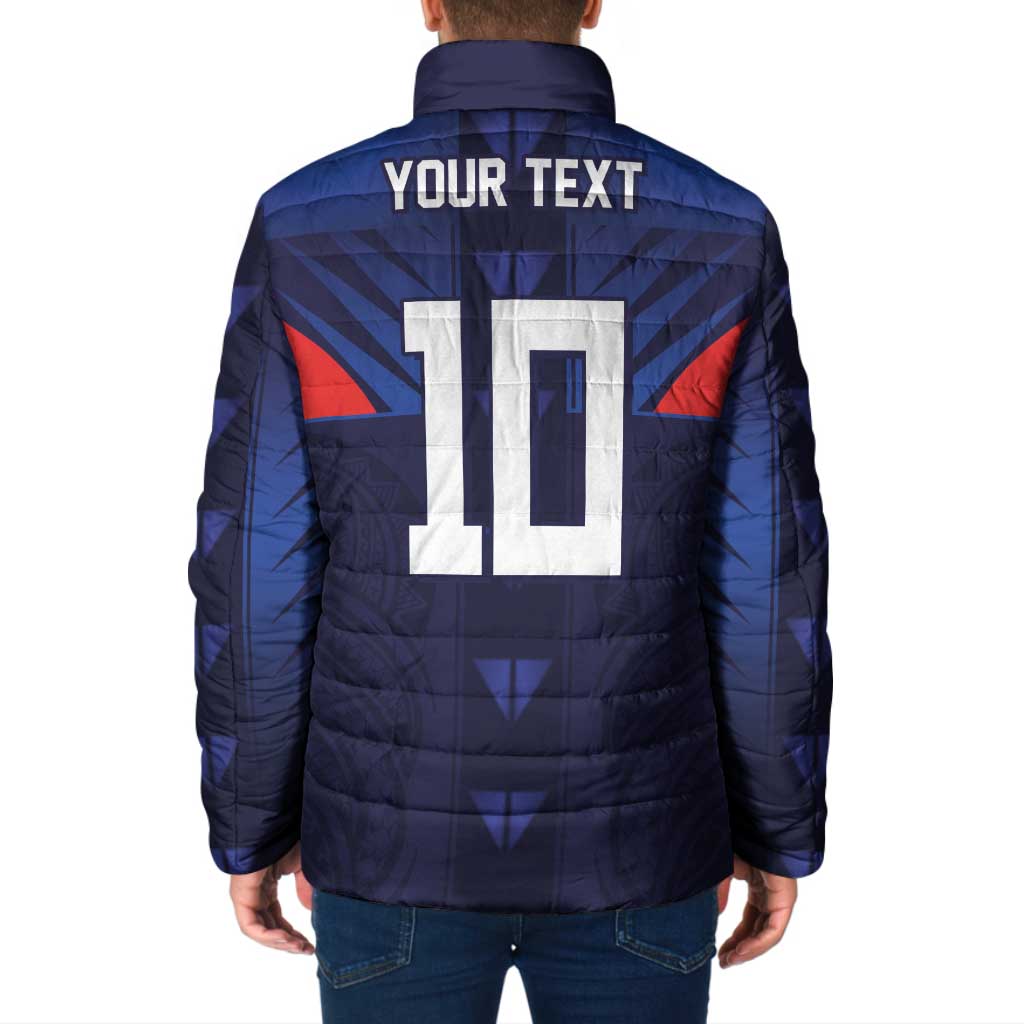 Custom Rugby Samoa Padded Jacket Siva Tau Spirit Sporty Vibes - Polynesian Pride
