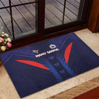 Rugby Samoa Rubber Doormat Siva Tau Spirit Sporty Vibes - Polynesian Pride
