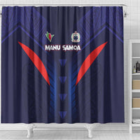 Rugby Samoa Shower Curtain Siva Tau Spirit Sporty Vibes - Polynesian Pride