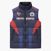 Custom Rugby Samoa Sleeveless Puffer Jacket Siva Tau Spirit Sporty Vibes - Polynesian Pride