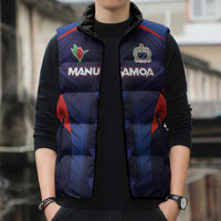 Custom Rugby Samoa Sleeveless Puffer Jacket Siva Tau Spirit Sporty Vibes - Polynesian Pride
