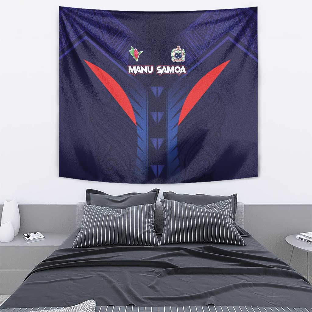 Rugby Samoa Tapestry Siva Tau Spirit Sporty Vibes - Polynesian Pride