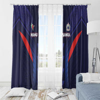 Rugby Samoa Window Curtain Siva Tau Spirit Sporty Vibes LT03 - Polynesian Pride